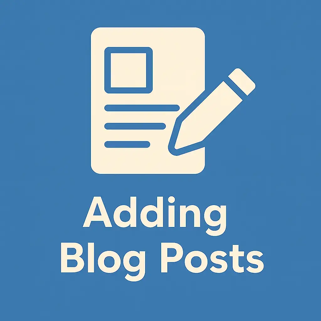 Adding Blog Posts